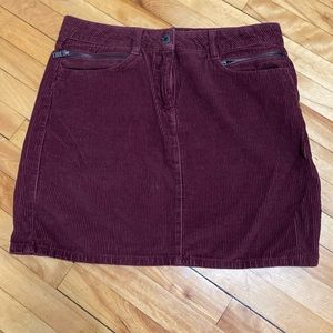 Velvet Maroon mini skirt